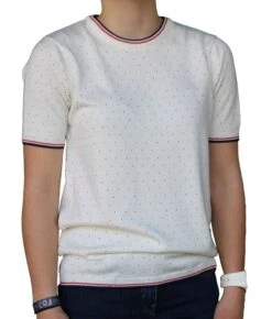 Sea Ranch Da. Pulli Weiß Mit Punkten