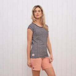 Breakeburn T-Shirt Regenwolken -Modekleidung T Shirt Brakeburn Regen wolken Sonne Damen 3