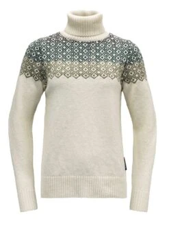 Devold Syvde Wool High Neck OFFWhite Pullover